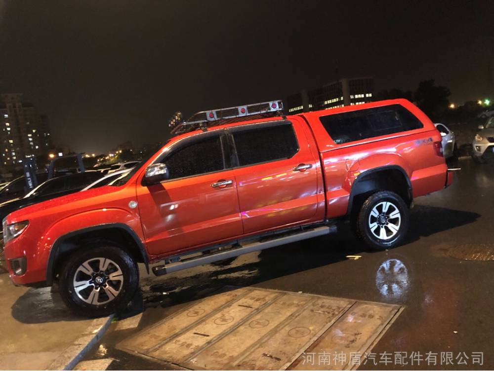 黄海n1n2n3皮卡改装后盖防雨棚基地皮卡改装货箱盖平顶后盖
