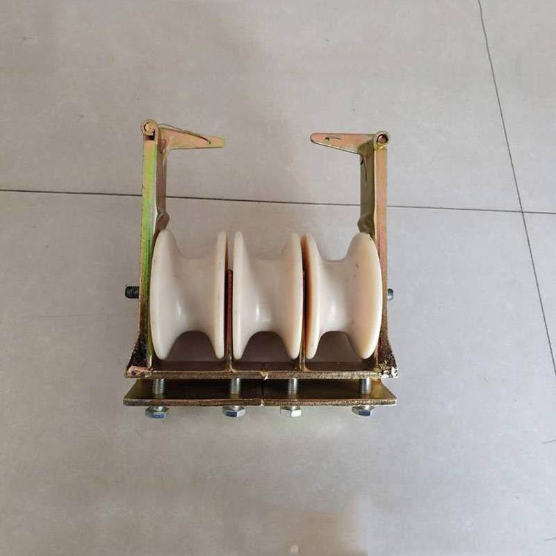 三轮朝天放线滑车电力施工线缆放线滑轮架空输电线路导线放线滑车