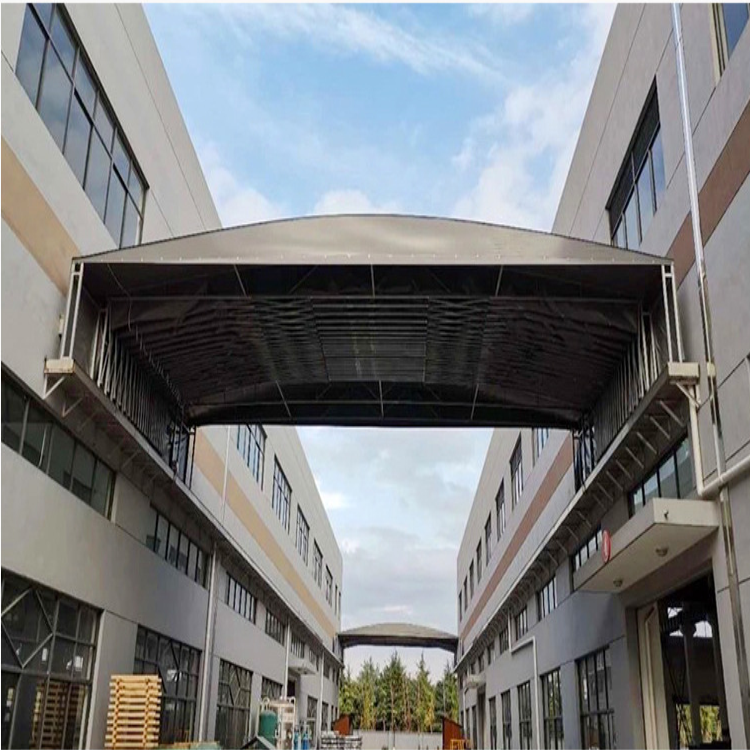 东莞厚街夜宵大排档推拉雨棚设计出图移动伸缩蓬智晟篷业