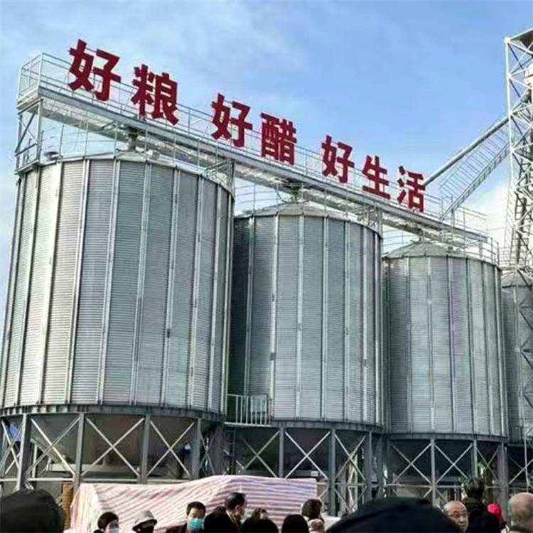 康程装配式高粱仓300T镀锌玉米粮食钢板仓水稻立筒仓批量供应