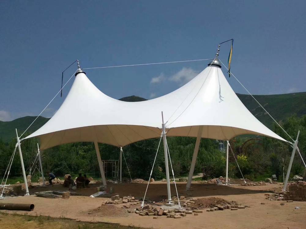 膜结构景观膜结构价格渭南张拉膜观景台