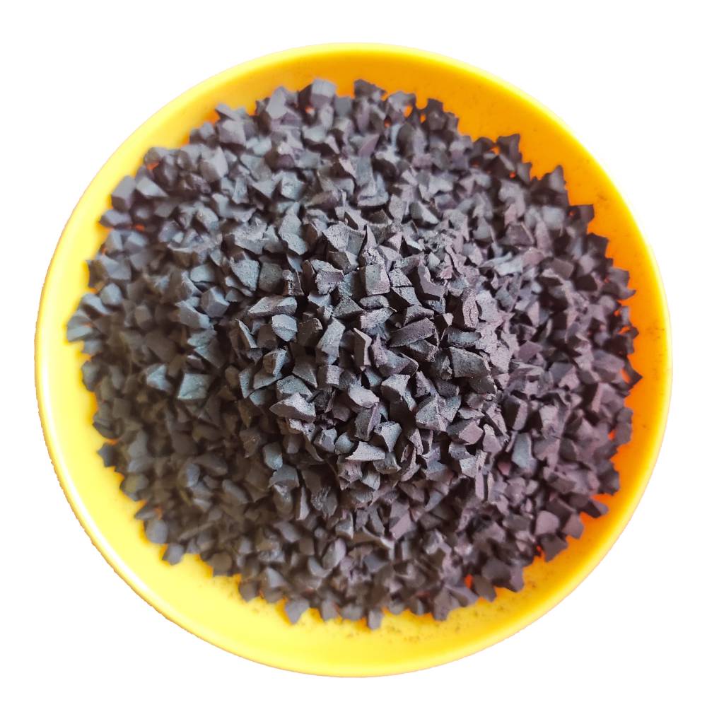 废旧轮胎橡胶鞋底操场球场跑道减震防滑用黑色橡胶颗粒