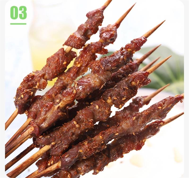 伊鑫杰嚼劲十足天然冰鲜烧烤用纯牛肉串羊肉串冷链供应