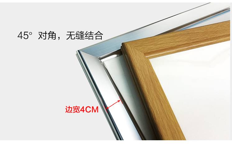 开启式铝合金海报框40mm边框电梯广告框架挂墙a3大相框a4画框定制