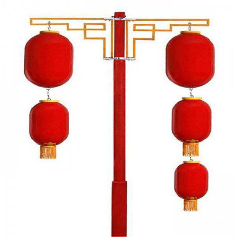 高碑店LED燈籠 1米5發光中國結led路燈裝飾 春節大紅福字造型