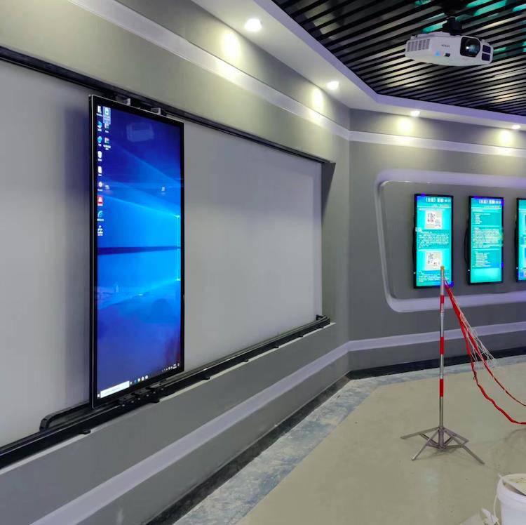 轨道电视滑轨屏方案电视聊城ar横向互动滑轨屏幕屏幕图片