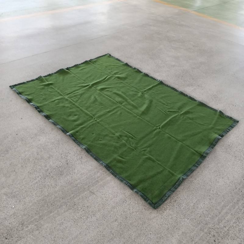 应急救灾毛毯防寒保暖绿色毛毯民政抢险单人毛毯野营作训毛毯