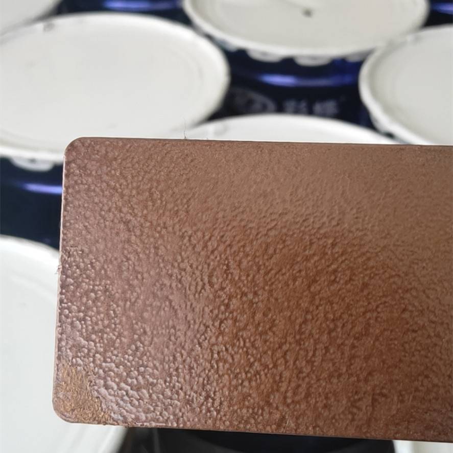 供应室外耐晒型丙烯酸双组份金属漆油漆古铜色红棕色锤纹漆铁艺工艺