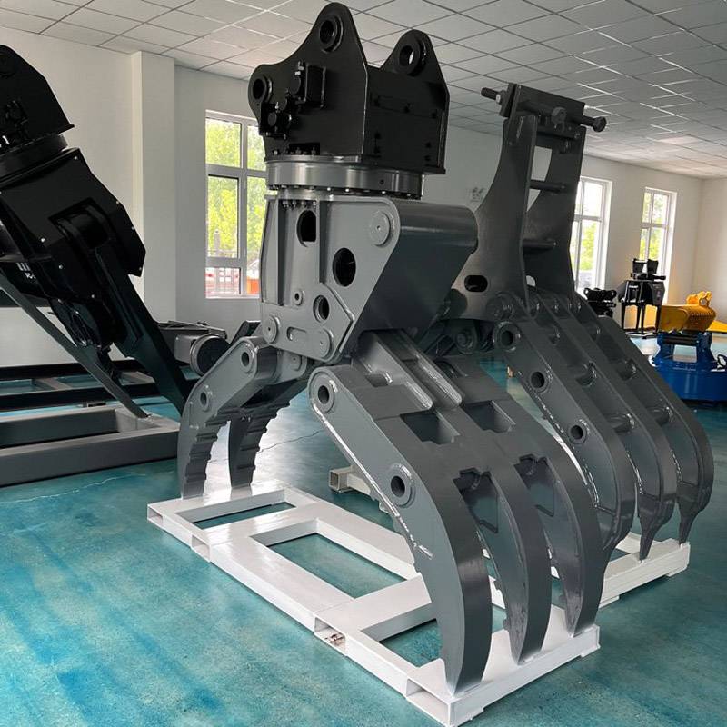 废旧金属回收抓取机勾机液压夹子液压旋转式梅花夹废铁起重抓钢机威固