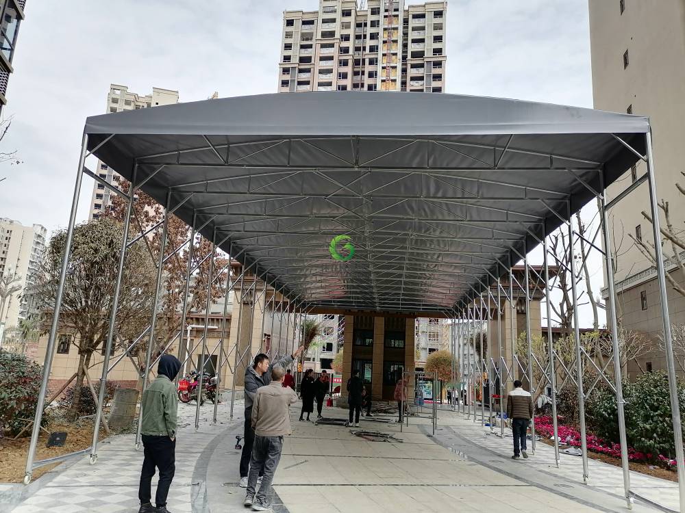 遵义市电动悬空顶棚帐篷移动户外遮阳棚物流仓储卸货篷