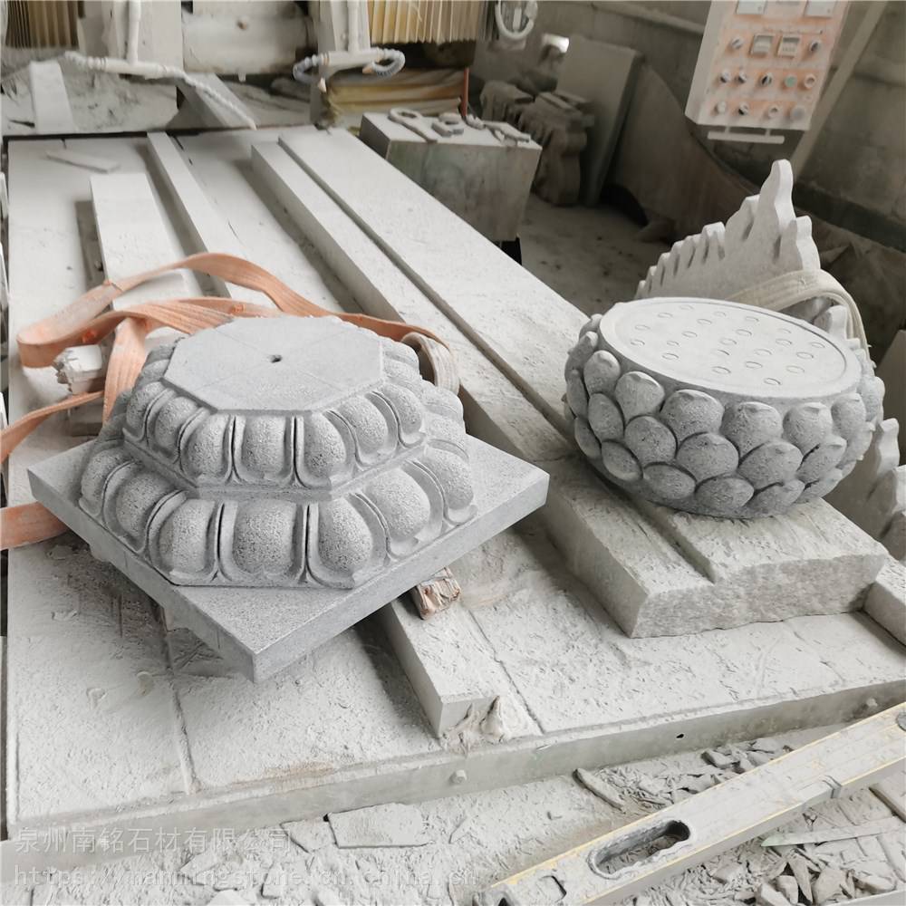 定制加工石雕花岗岩须弥座观音莲花底座神座寺院雕塑石雕底座