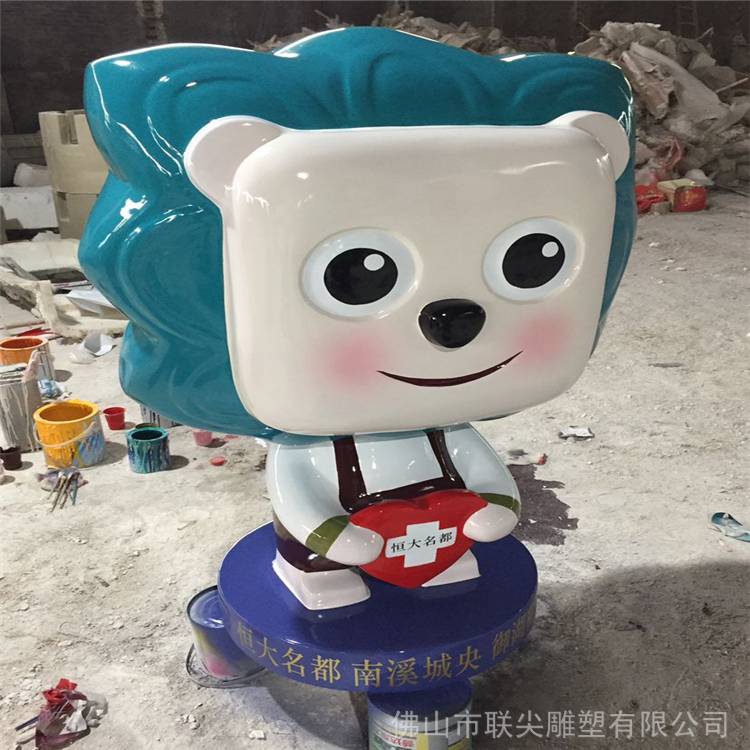 汕尾树脂卡通雕塑 地区名公仔人物雕塑 玻璃钢雕塑厂家 联尖雕塑