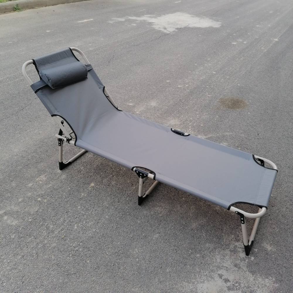 173cm雅灰色户外多用途便携折叠床轻便携带野营折叠床