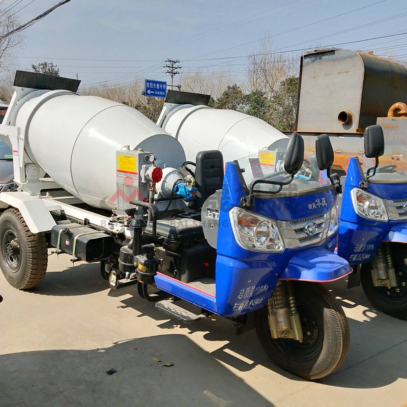 佰晟机械混凝土运输罐小型移动三轮水泥灌车隧道移动混凝土罐车