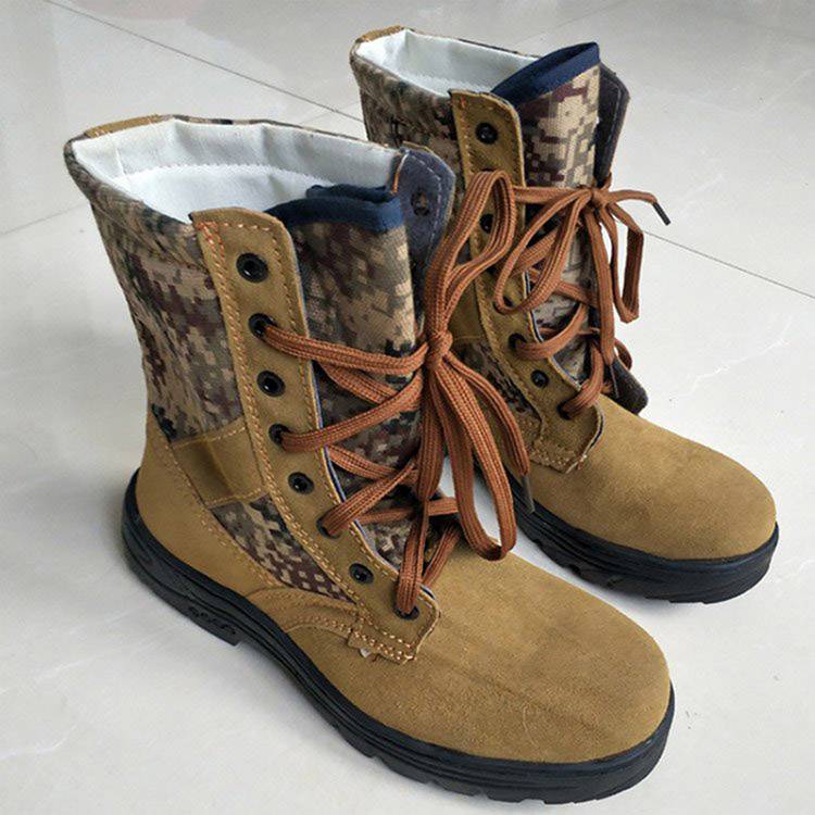 森林防扎鞋森防救援橡胶鞋高帮阻燃防护靴山林灭火救援扑火靴合盾