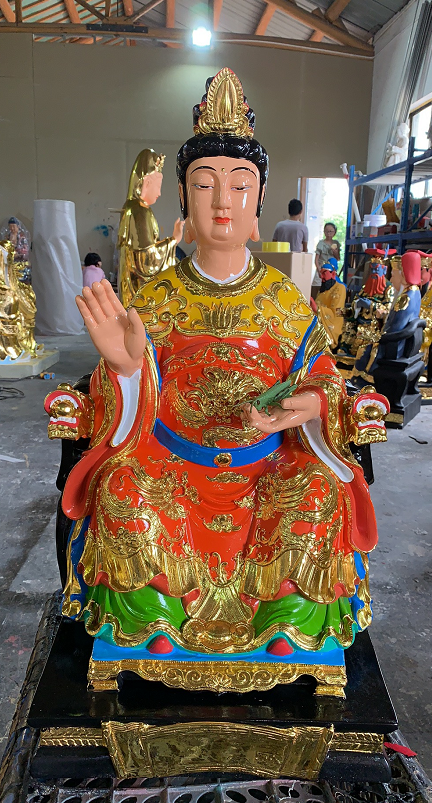 虫王虫神塑像树脂玻璃钢彩绘贴金善缘佛像厂