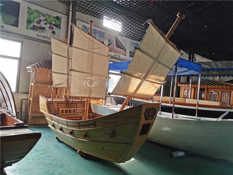 仿古景观战船大型商场摆件游乐船道具海盗船欧式帆船博物馆展示船