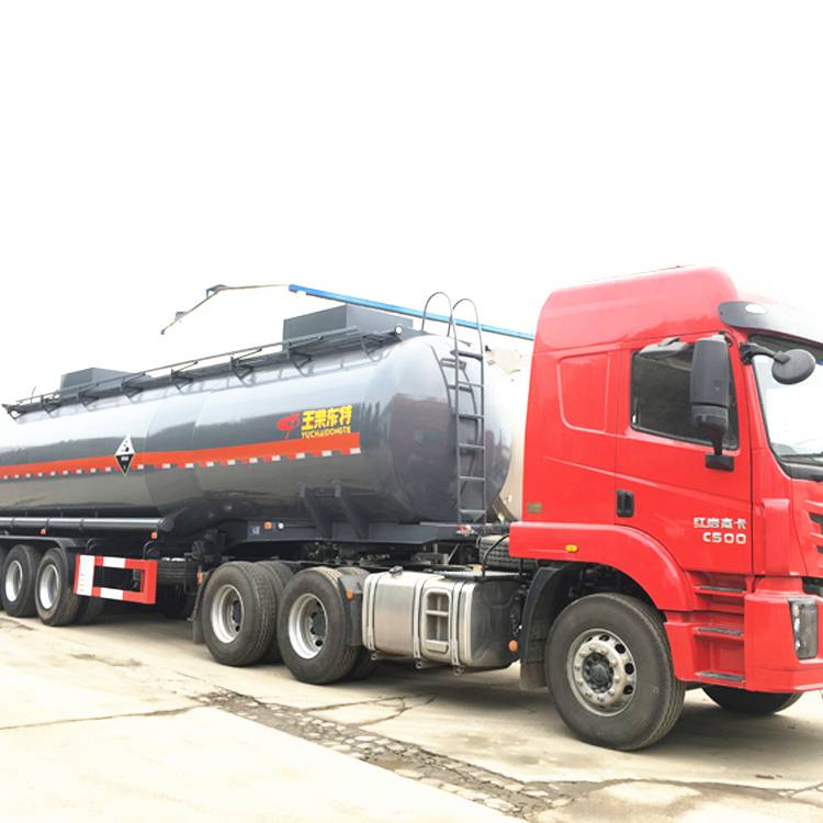 玉柴东特33吨8类危险液体氢氧化钠运输钢衬pe空气悬挂槽车