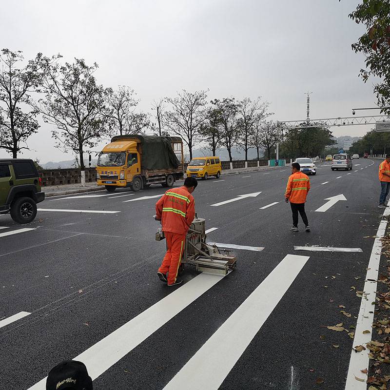 涪 陵道路热熔标线施工 重 庆公路划线 山区路 市政路画线公 司