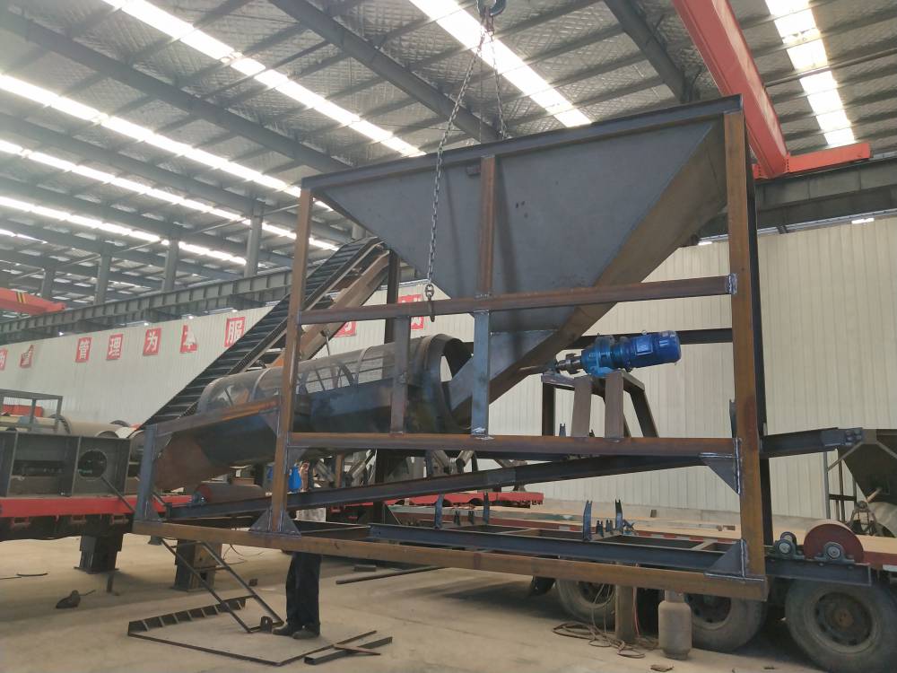 鸿乾机械 中型滚筒式筛沙机 电动砂石分选机 全自动筛沙机价格