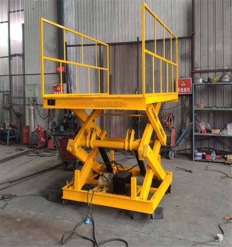 厂家定做2吨升高3米固定双剪叉式升降机直顶式电动升降台终身维保图片