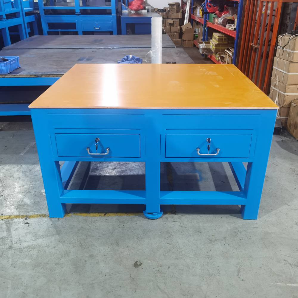 锦盛利qgt448钳工模房模具检验台重型加厚重型省模台灯架式合模台