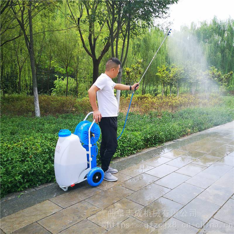 草坪绿化电动喷雾器推车式高压卷管喷雾器饲养场消毒灭菌喷雾机志成
