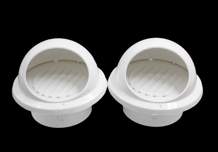 厂家pvc厨房外墙防雨罩透气帽塑料圆形百叶风口排气罩