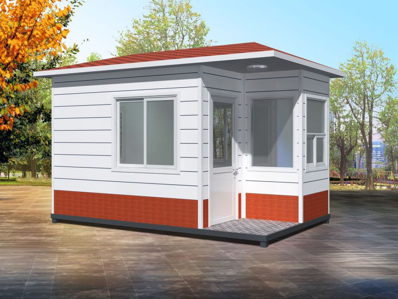 定制金属雕花板岗亭门卫亭