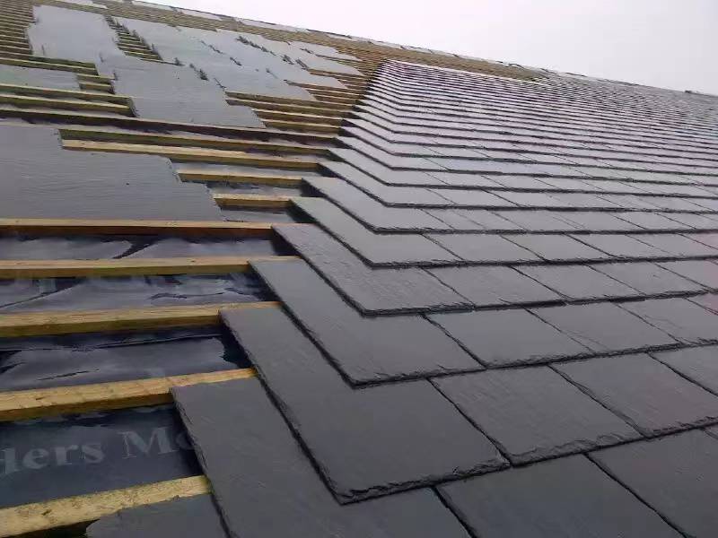 江西九江厂家供应天然石板瓦黑色页岩瓦别墅屋顶板岩瓦仿古建筑屋顶瓦
