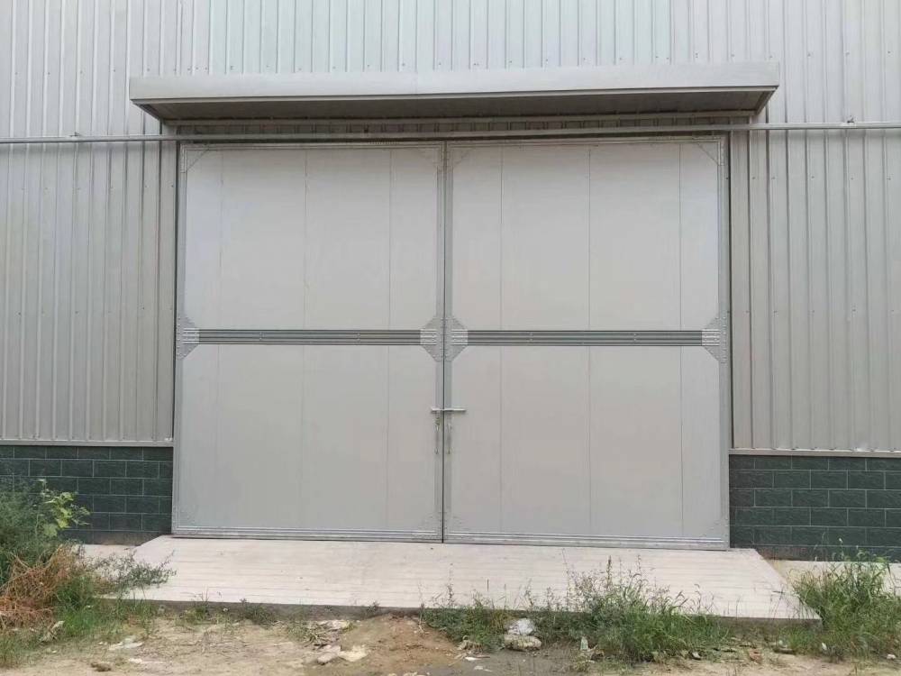 电动推拉门自动推拉门彩钢板推拉门2安徽吉运祥保温防风