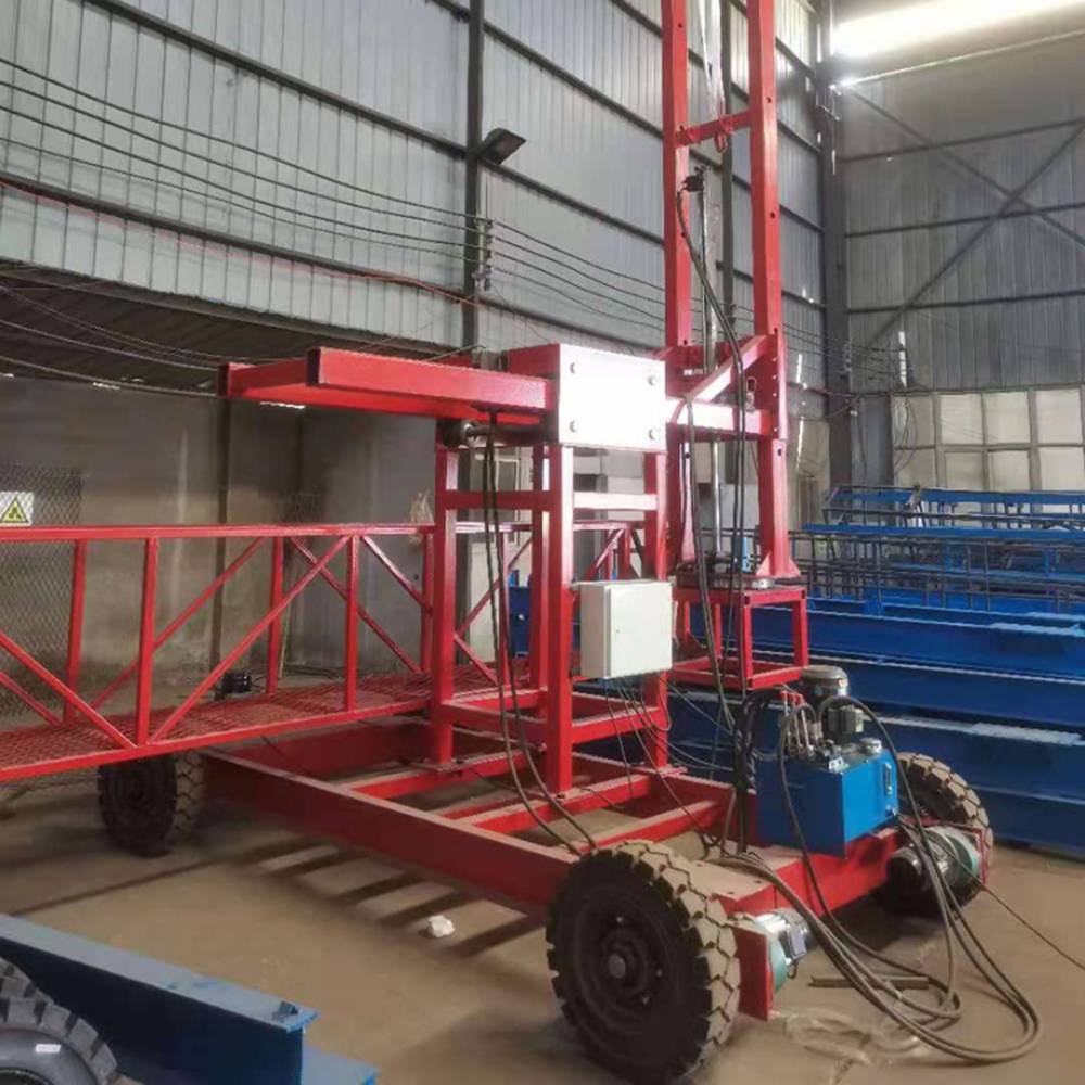 【液压泄水管台车 360旋转的施工台车 落水管外侧维