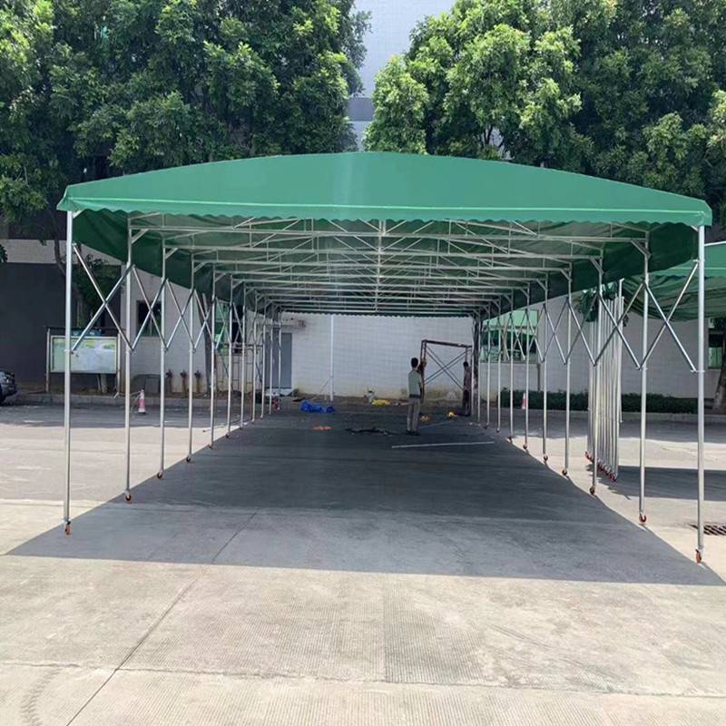 汕头潮南定制大型伸缩移动棚户外折叠帐篷收缩活动遮阳蓬图片