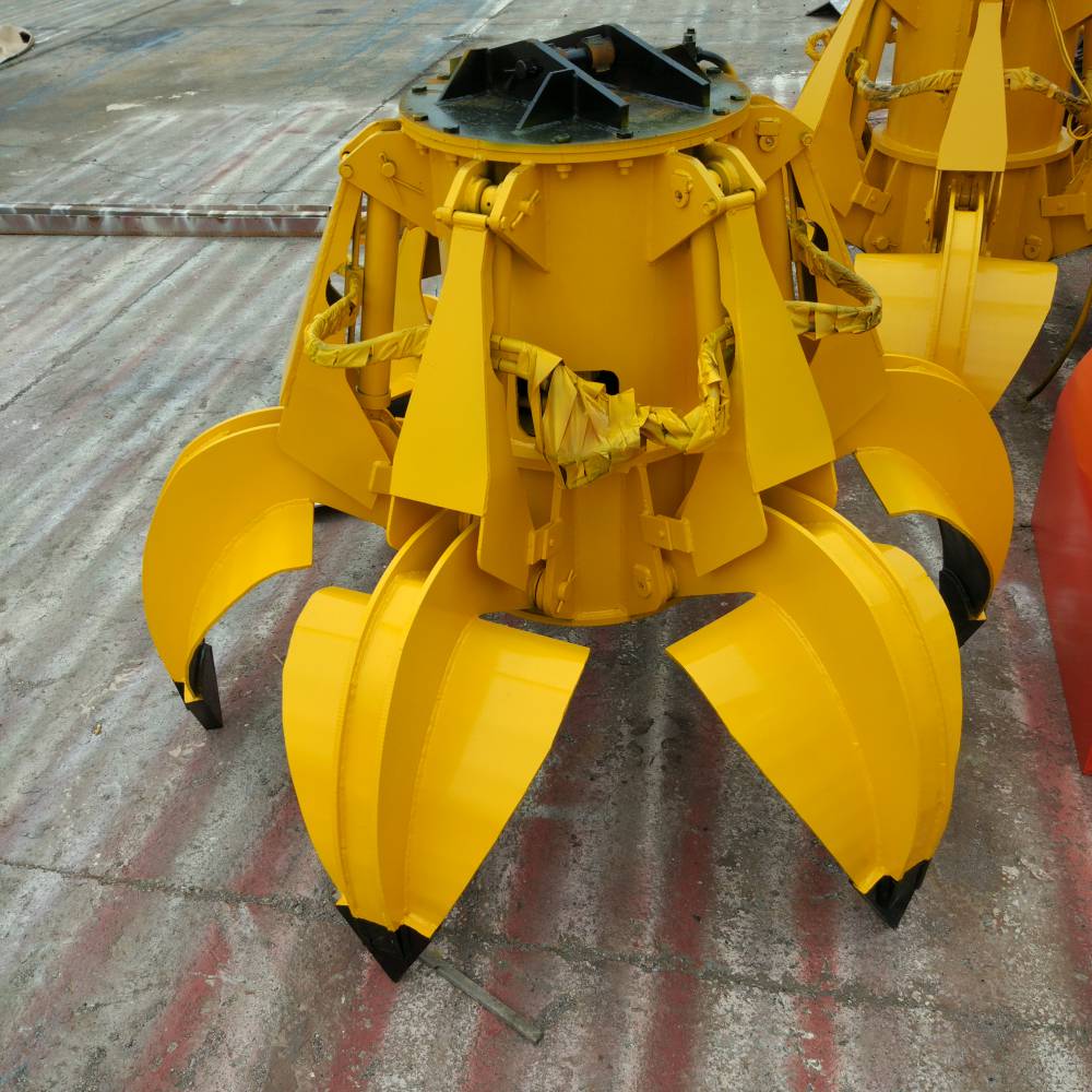 dyd7160电动液压双瓣散货抓斗抓取矿粉黄沙水泥等23t行车吊具图片
