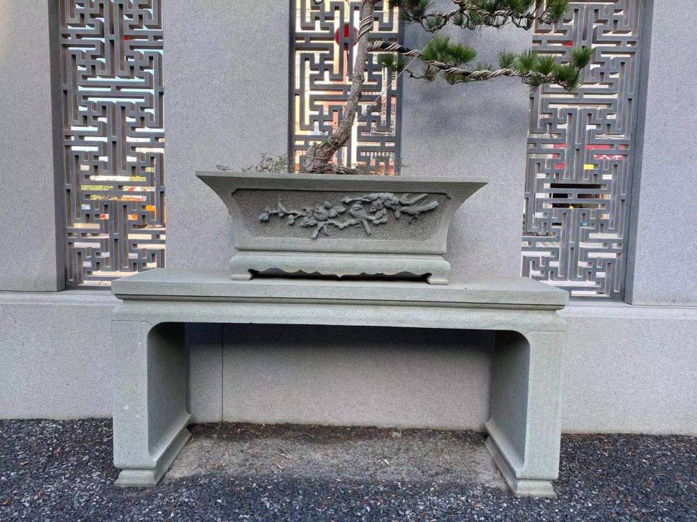 惠安海亨石业石雕花盆花架室内庭院景区广场用石头花盆花钵