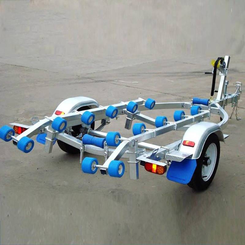 陆地船用移动搬运架玻璃钢拖船架冲锋舟拖车防汛救援橡皮艇支架国兴