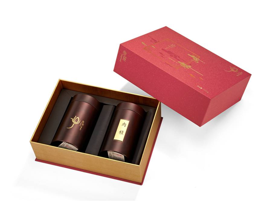 肉桂茶礼盒武夷岩茶品牌纸盒包装定做