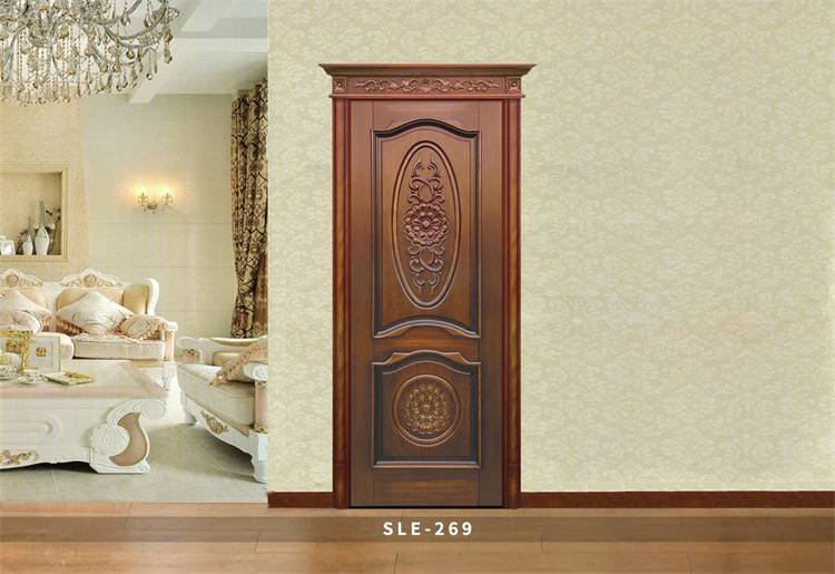 山东实木门厂家批发实木烤漆门带冒头雕花门别墅用房间平开门