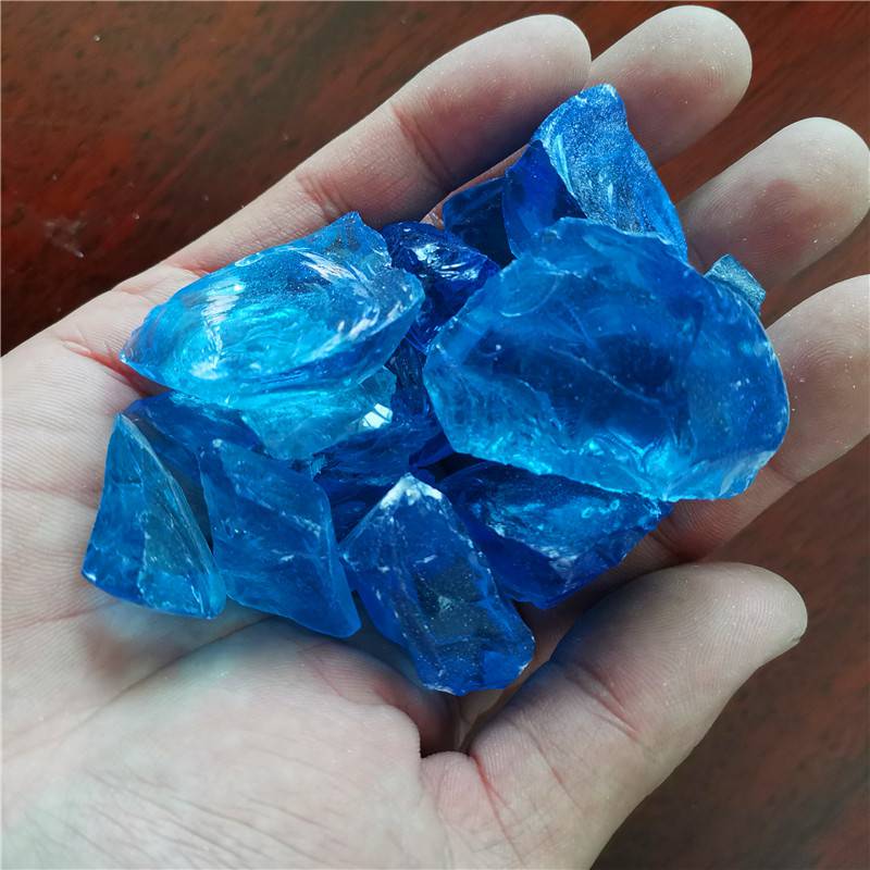 琉璃石地灯石笼玻璃石湖绿玻璃块