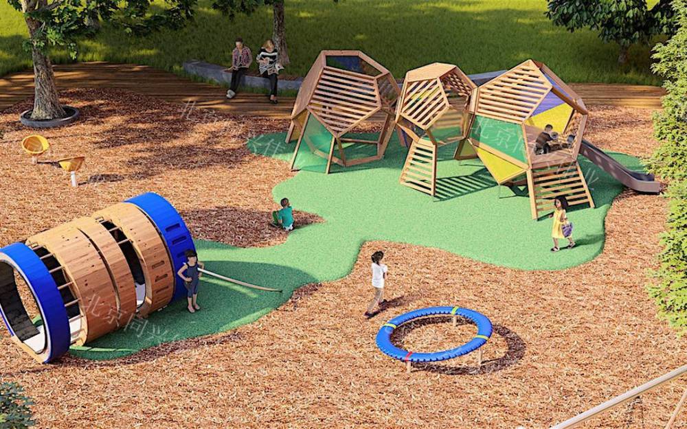 无动力儿童游乐设备儿童户外拓展攀爬网非标小区不锈钢滑梯