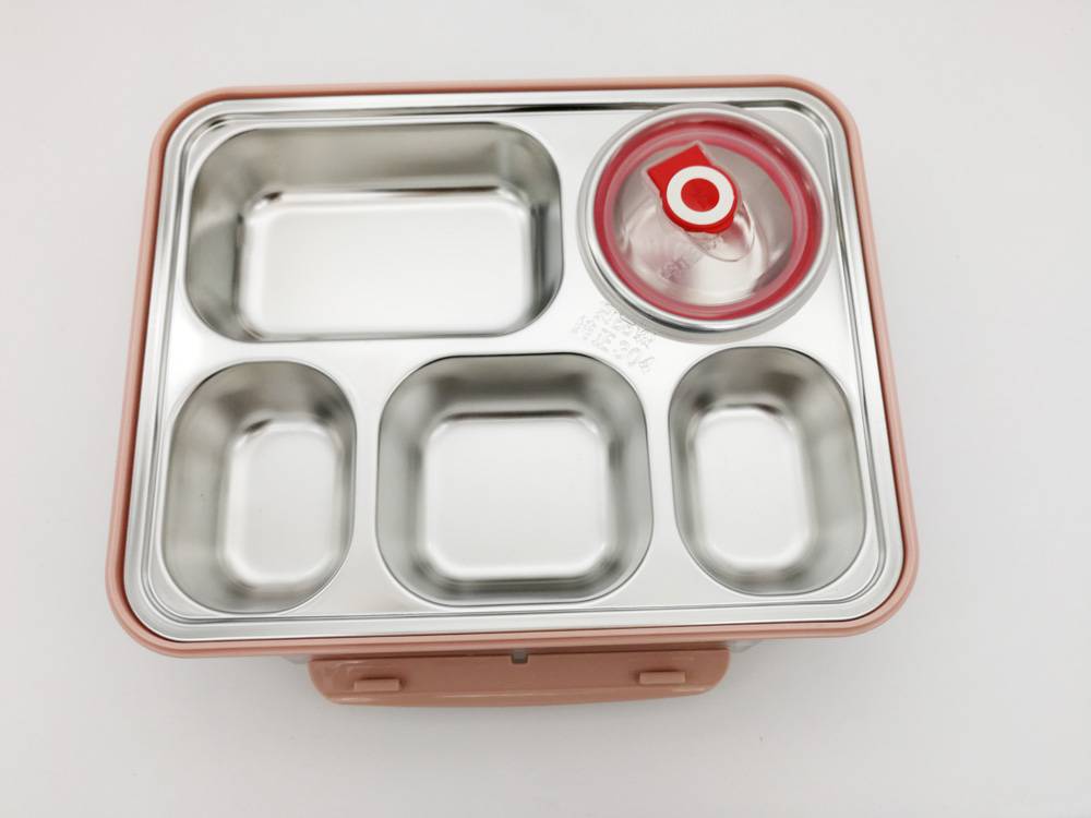 不锈钢304餐盘 四格五格饭盒 便当可加热餐盘 保温餐盒