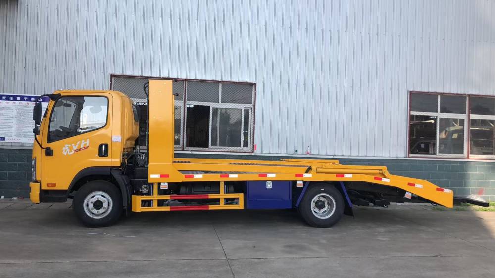 豪沃蓝牌二位板双层清障车多少钱中短途商品车运输神器全国都可上户