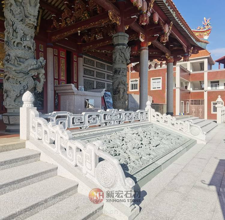 青石九龙浮雕 御道雕刻堵石 寺院石刻九龙