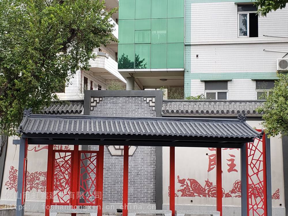 云浮中式雨棚瓦小吃店车顶棚一体瓦树脂单面瓦双面围墙瓦