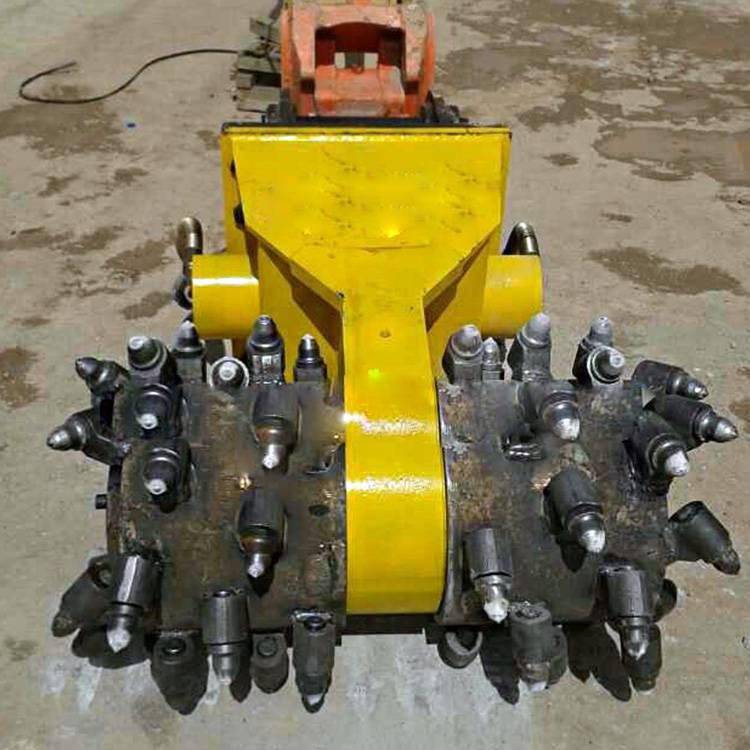 中德鼎立岩石爆破纵向液压用铣挖机 铣刨头钩机 360度旋转工作