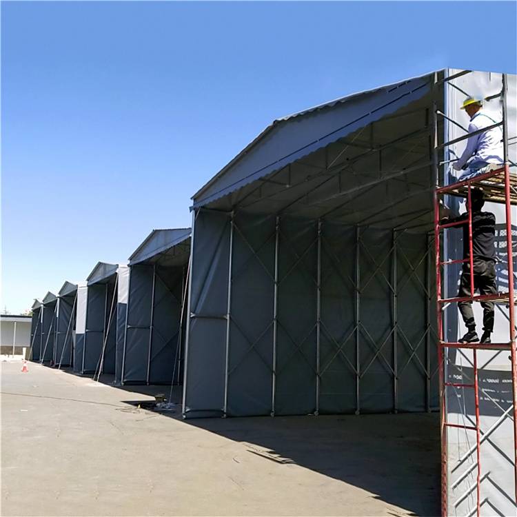 鑫建华篷业临时移动仓储棚活动棚简单推拉棚大跨度安全有保证