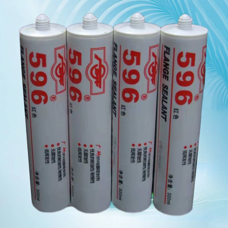 广研耐油平面硅酮胶587蓝色机械维修汽车发动机免垫密封胶300ml