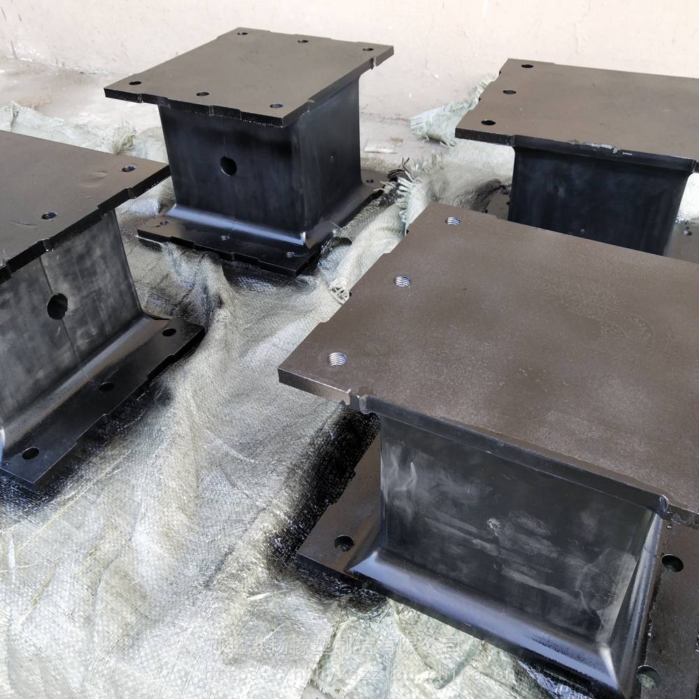 夹钢板橡胶减震支座钢板式橡胶减震垫块夹钢板橡胶减震器可定制