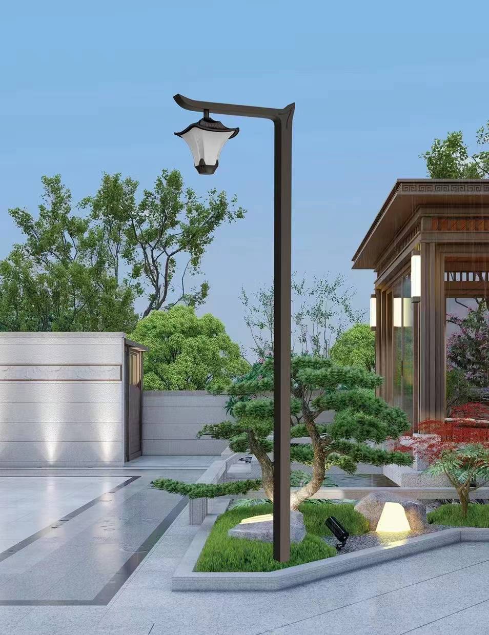 【南宁武鸣二位灯头球场灯杆篮球场照明杆安装图纸支持定制】价格_厂