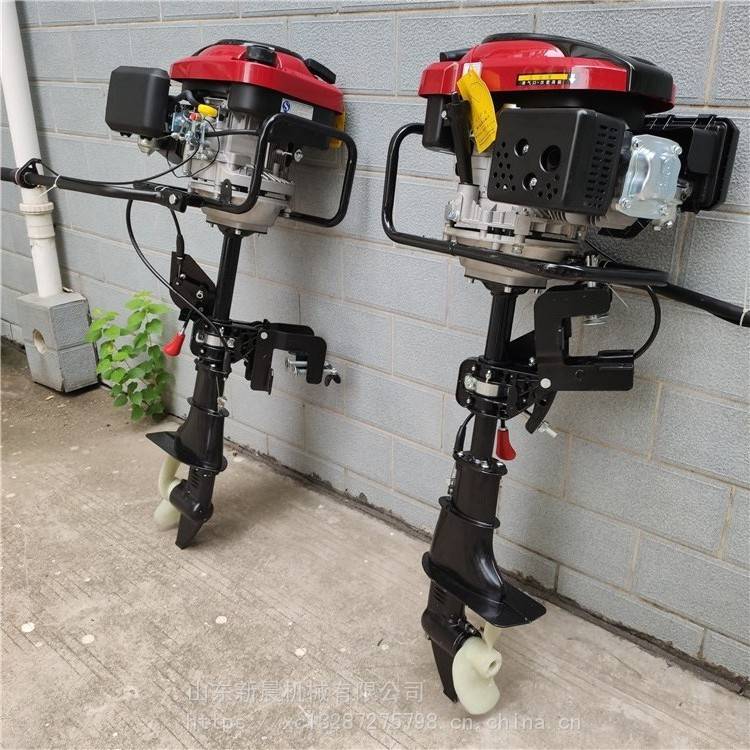 新晨四冲程汽油推进器带倒挡船用挂桨机电动48v外挂机